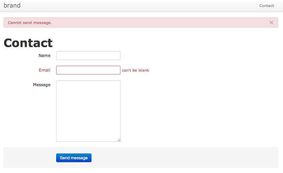 Rails 4 Mail form with validations